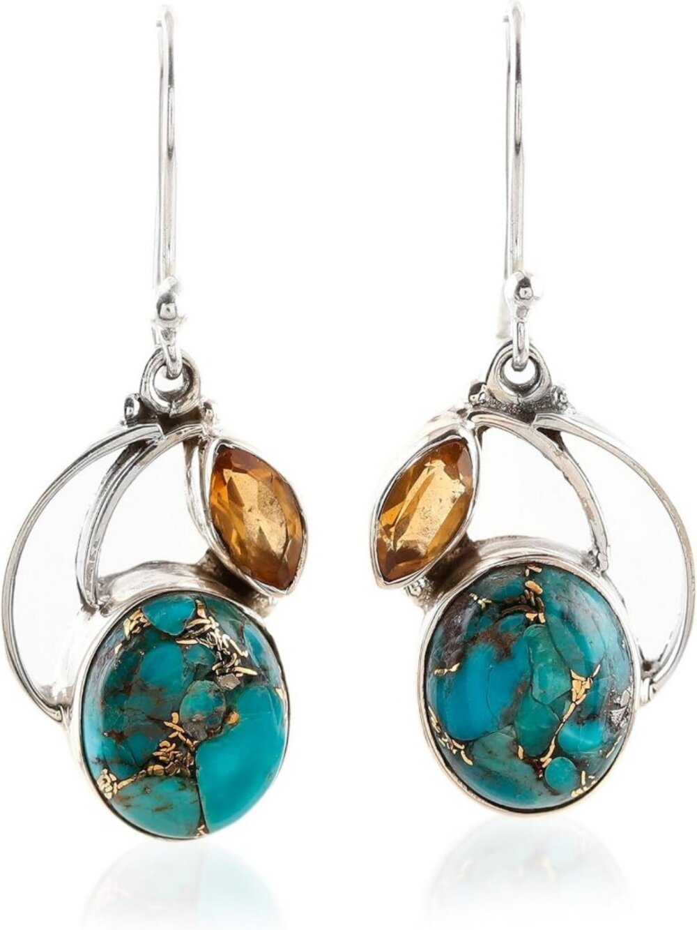 Handmade Dangle Earrings, Silver & Blue Birthstone, Artisan Jewelry, Unique Gift
